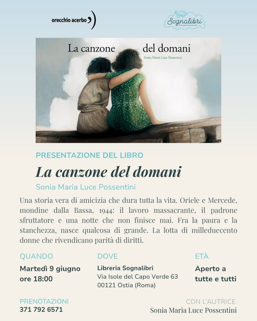 📕 “La canzone del domani” con Sonia Maria Luce Possentini